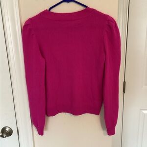 Women’s Antonio Melani Lisa Puff Sleeve Cashmere Sweater, Bright Pink, small.